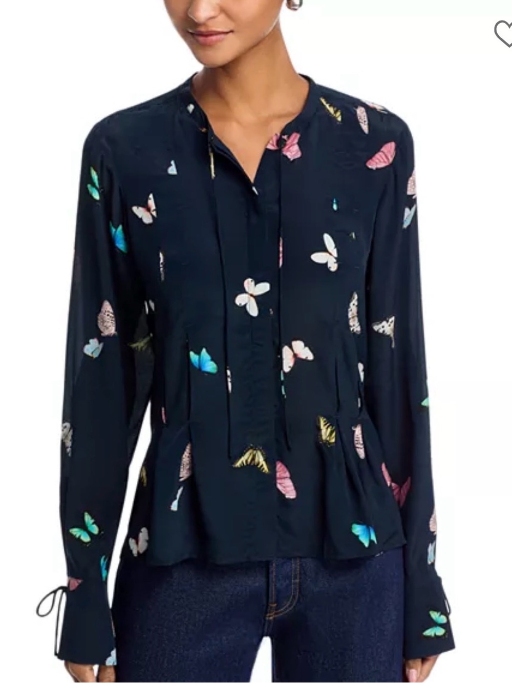 Rag & Bone Arden Printed Pleated Blouse